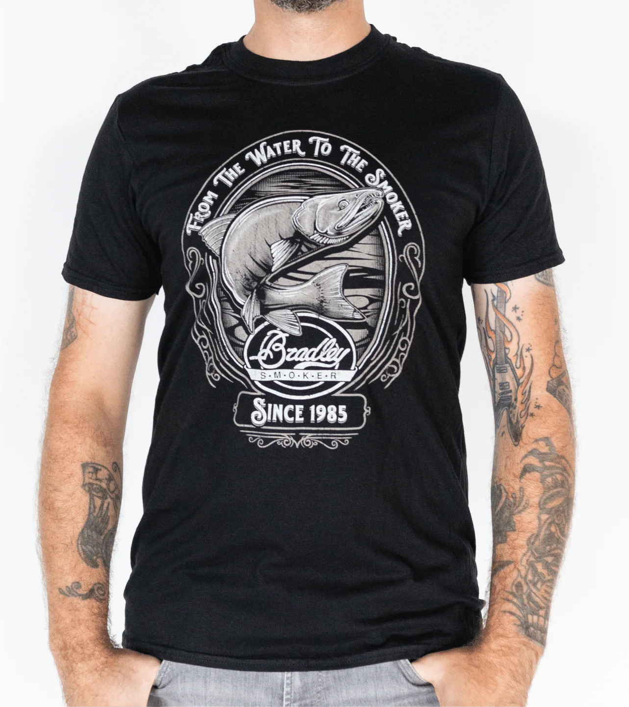 Bradley Salmon T-Shirt, Black - Image 4